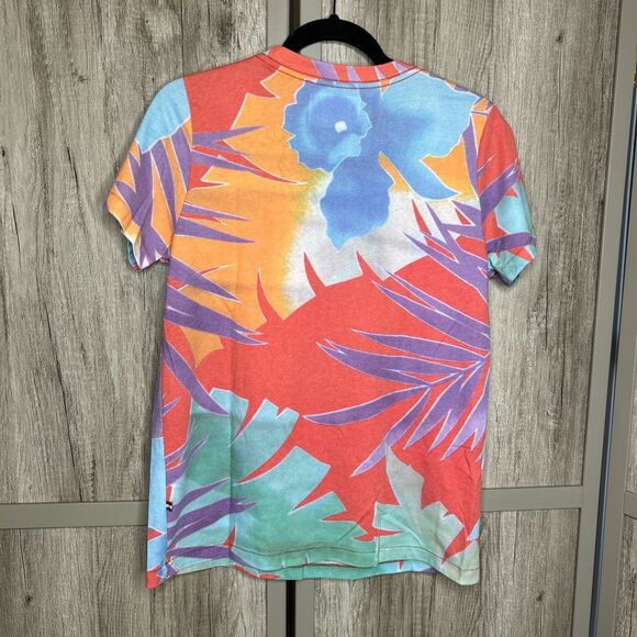 Sol Angeles Womens T Shirt Tropical Print Short Sleeves Size M - Picture 3 of 6